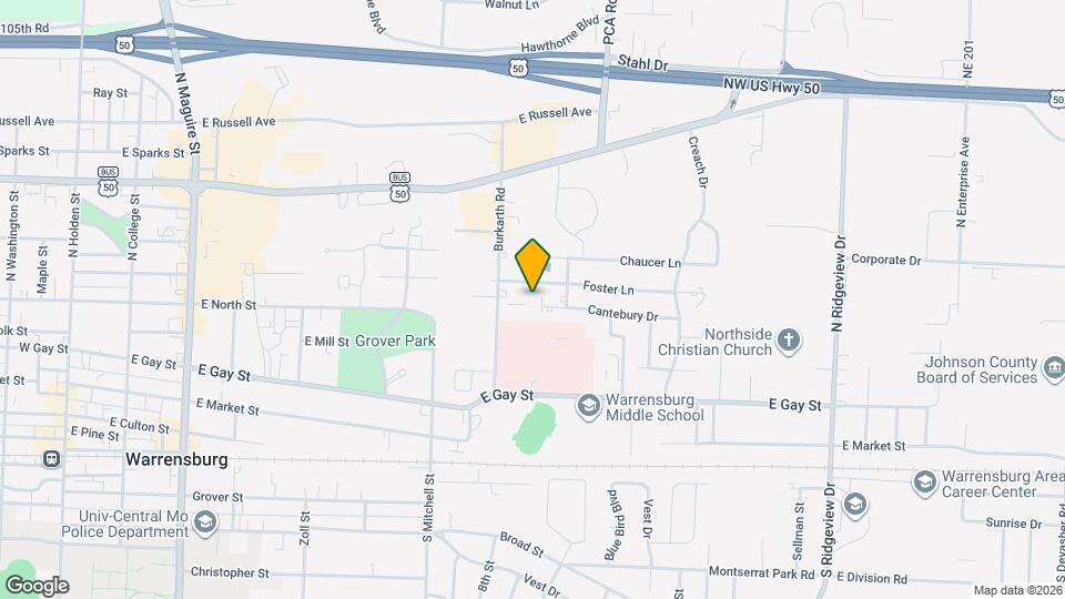 513 Cantebury Dr, Unit B Map and Location Details