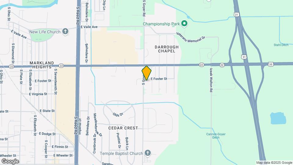1104 S Goyer Rd Map and Location Details