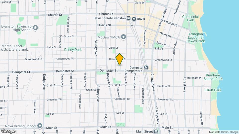 1025 Dempster St Map and Location Details