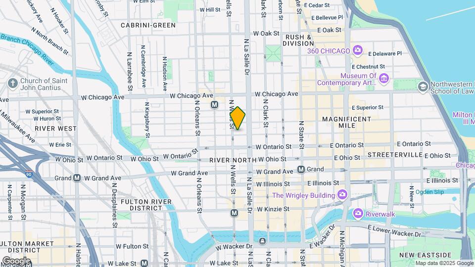 172 W Erie St Map and Location Details