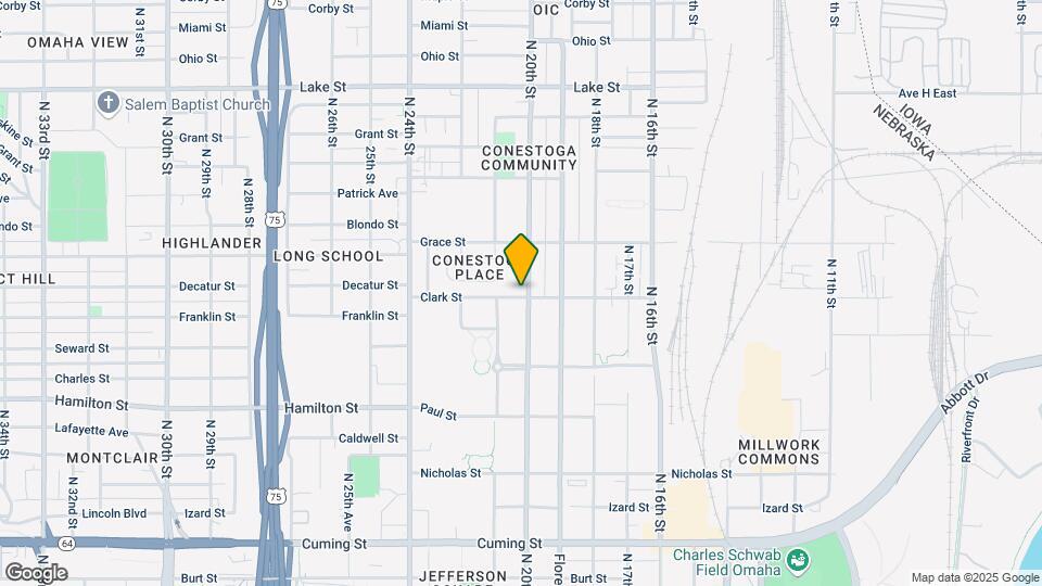 1804 N 20th St Map and Location Details