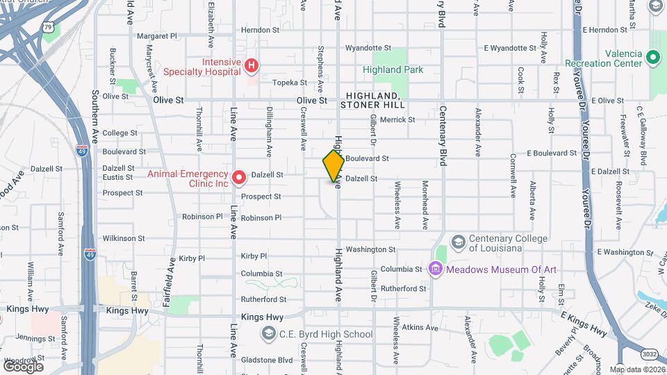 2416 Highland Ave Map and Location Details