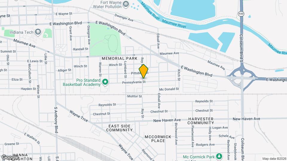 2801 Pennsylvania St Map and Location Details