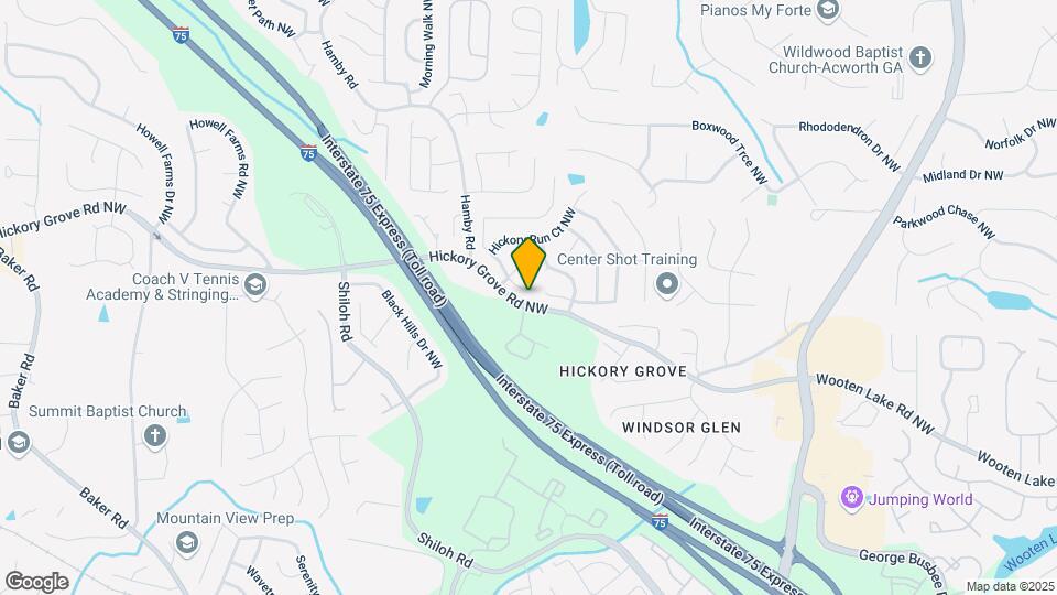 1801 Hickory Creek Ct NW Map and Location Details
