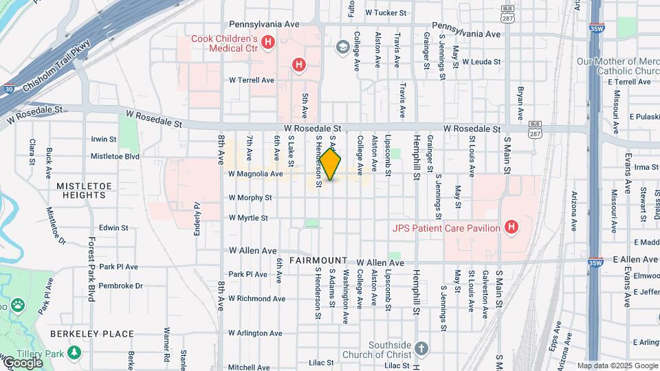 1316 S Adams St Mapa y Detalles de la Ubicación
