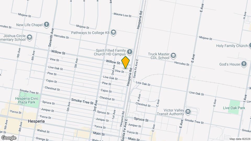 16588 Vine St Mapa y Detalles de la Ubicación