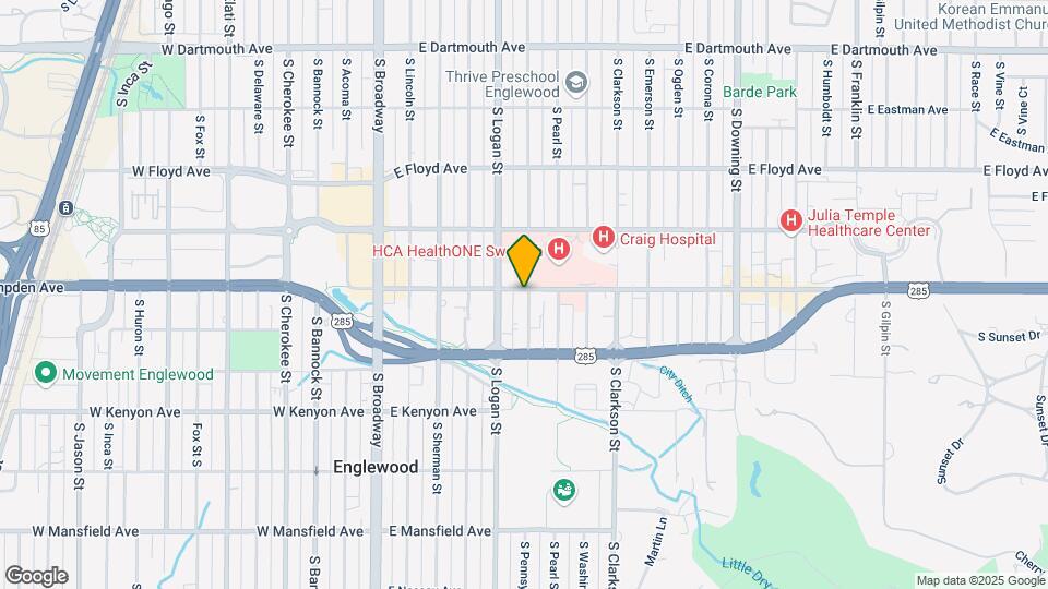 510 E Hampden Ave Map and Location Details