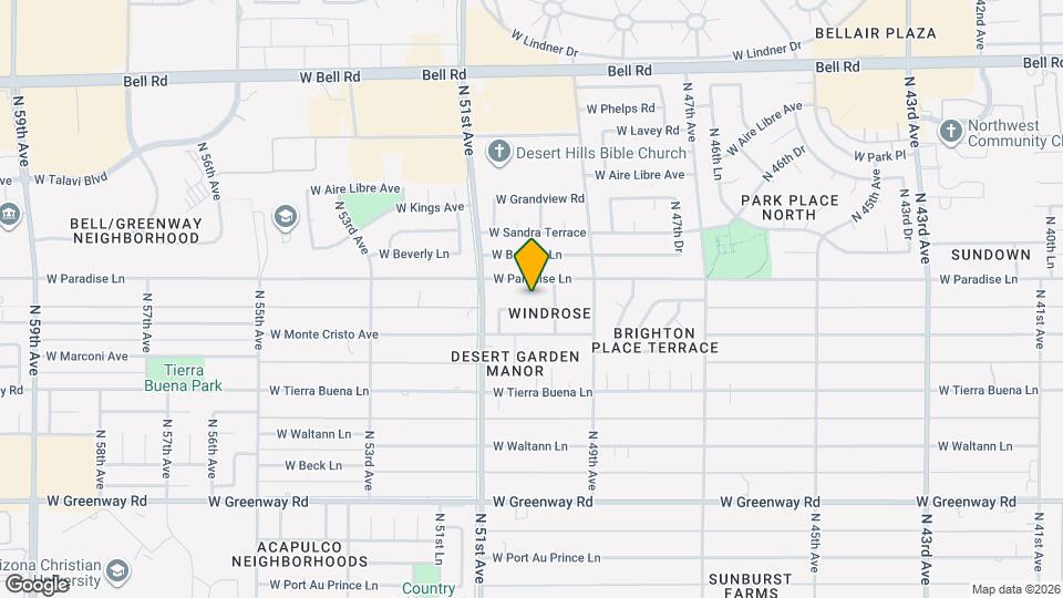 5018 W Davis Rd Map and Location Details