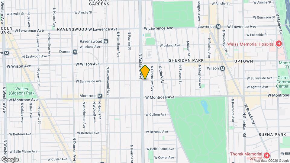 1521 W Sunnyside Ave Map and Location Details