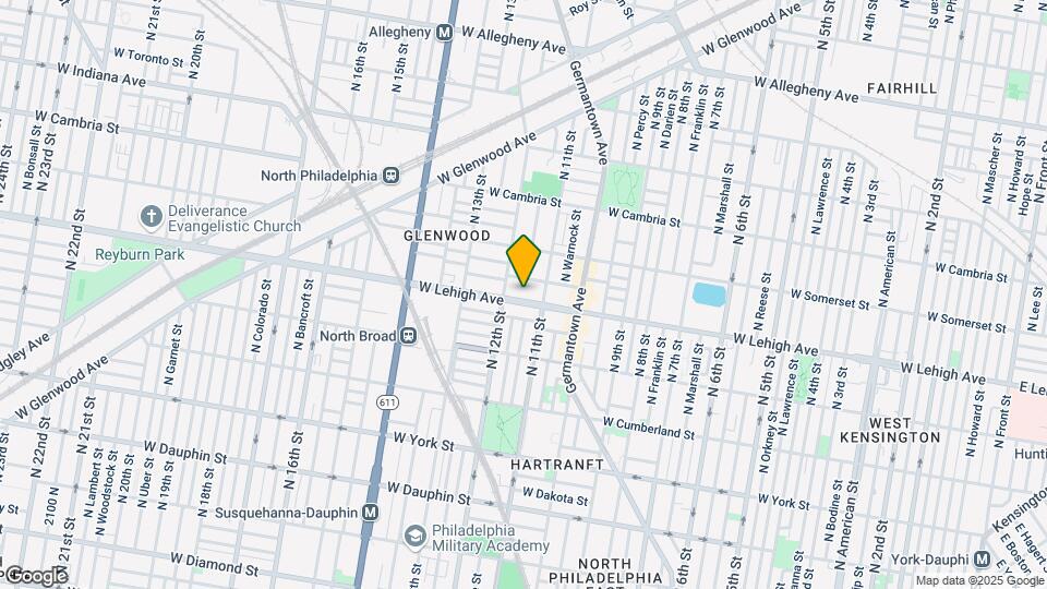 1121-1123 N Lehigh Ave Mapa y Detalles de la Ubicación
