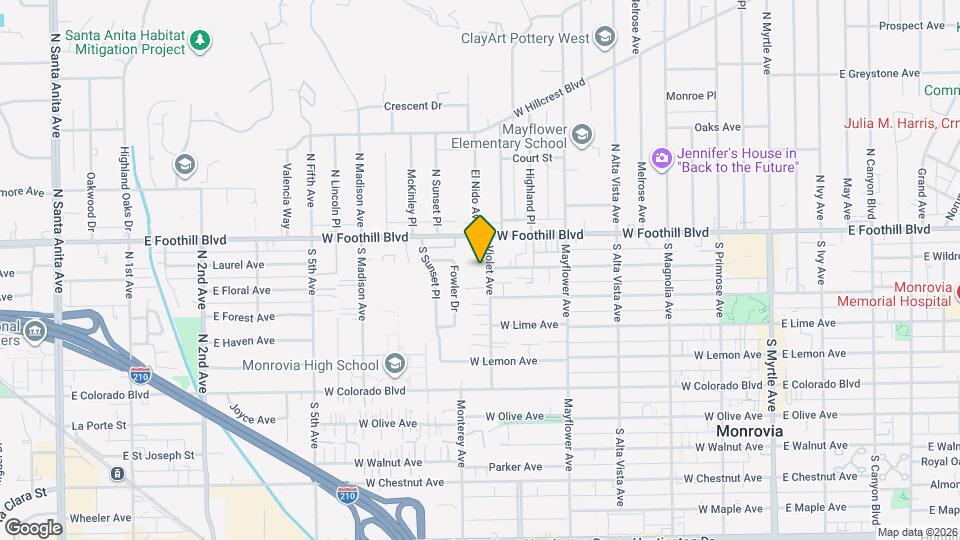 205 Violet Ave Map and Location Details
