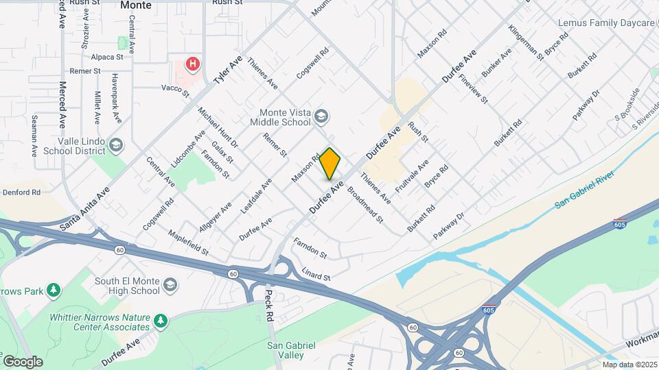 1675 Durfee Ave, Unit Studio 1 Map and Location Details