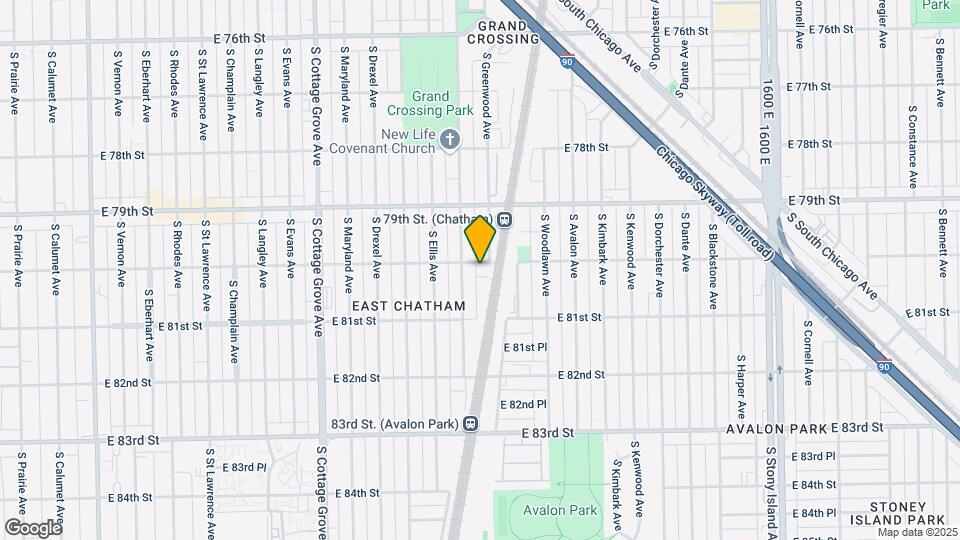 1047 E 80th St Map and Location Details
