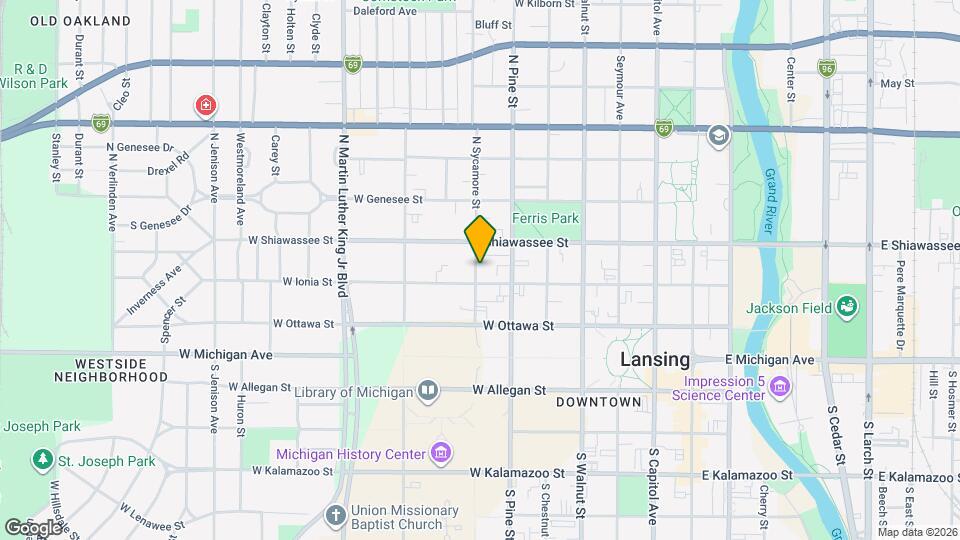 316 N Sycamore St Map and Location Details