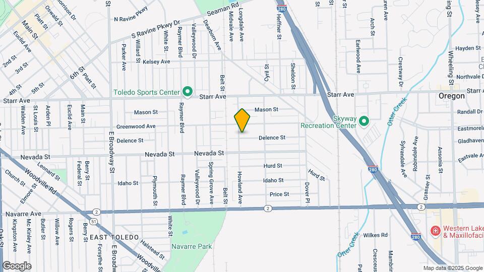 525 Howland Ave Map and Location Details