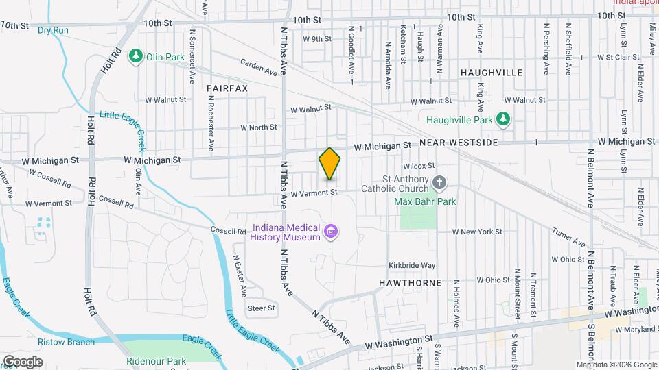 411 N Centennial St Map and Location Details