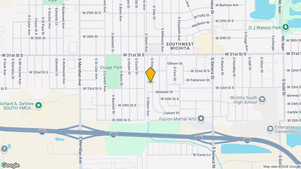 3349 S Vine St Mapa y Detalles de la Ubicación