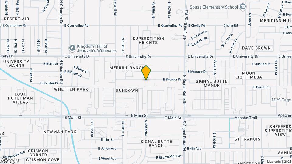 10535 E Boulder Dr Map and Location Details
