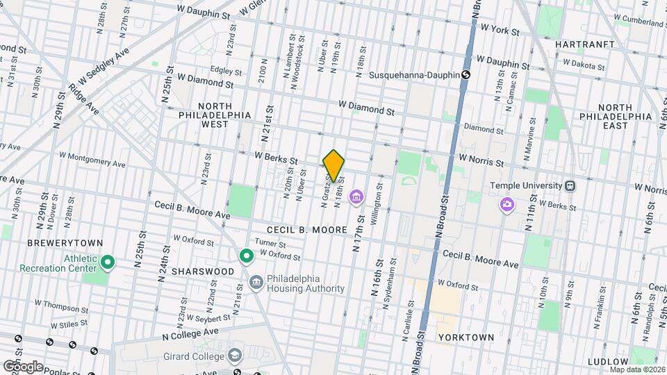 1813 N Gratz St Mapa y Detalles de la Ubicación