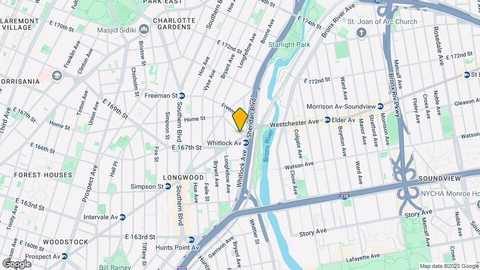 1283 Westchester Ave Map and Location Details