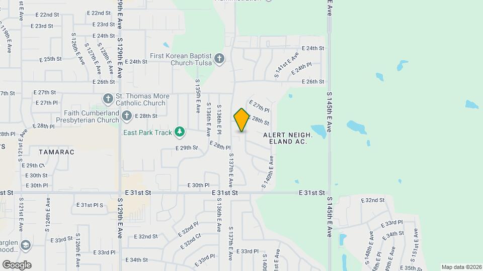 2832 S 138th E Ave Map and Location Details