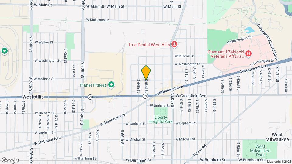 1301 S 63rd St, Unit Lower Map and Location Details