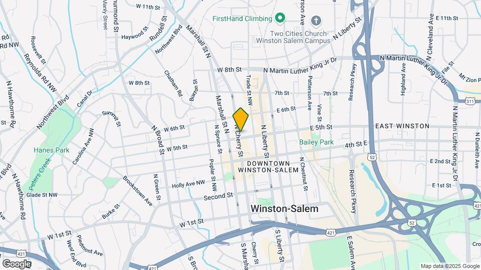 Village Lofts of Winston-Salem Mapa y Detalles de la Ubicación