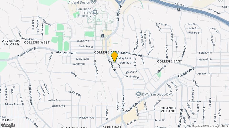 5017 College Ave Map and Location Details