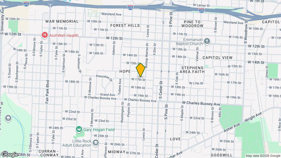 4218 W 17th St Map and Location Details