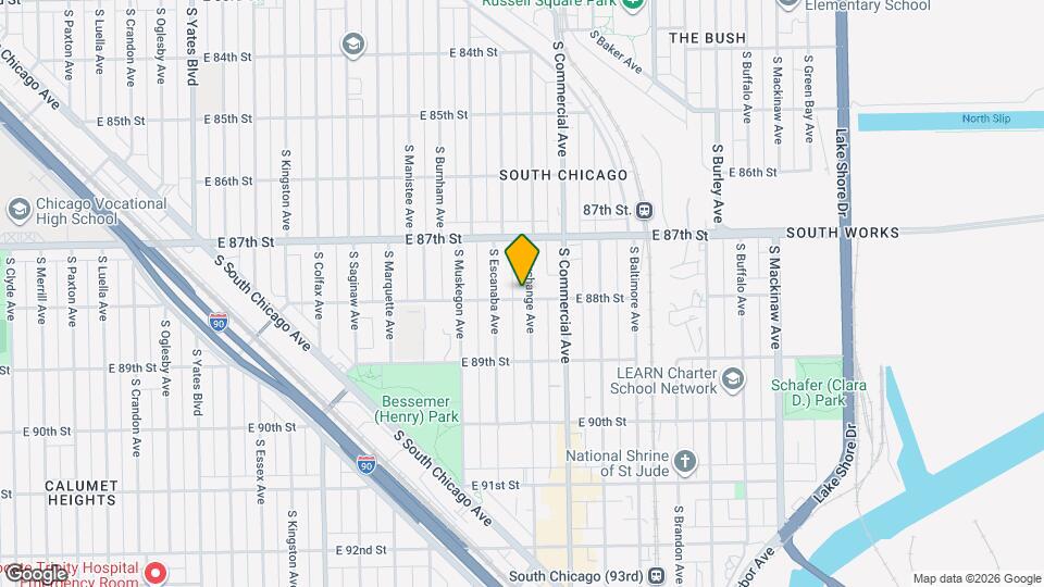 8756 S Exchange Ave Map and Location Details