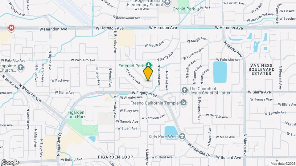 6469 N San Pedro Ave Map and Location Details