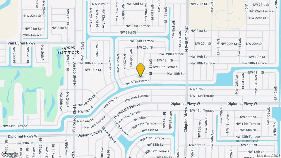 1909 NW 17th Terrace Mapa y Detalles de la Ubicación