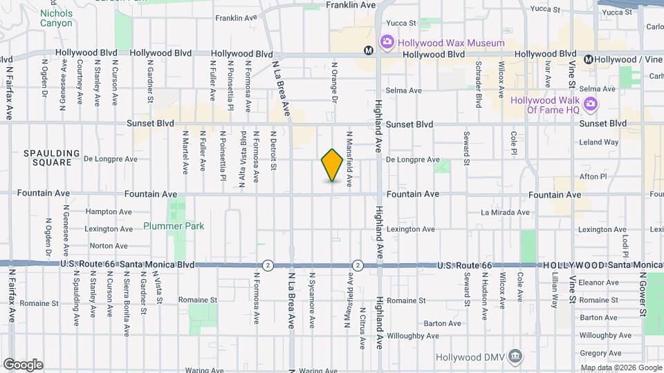 1325 N Orange Dr, Unit 1325 Map and Location Details