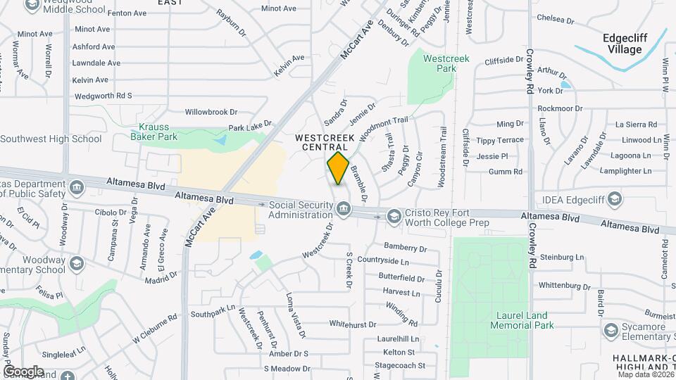 6423 Westcreek Dr Map and Location Details