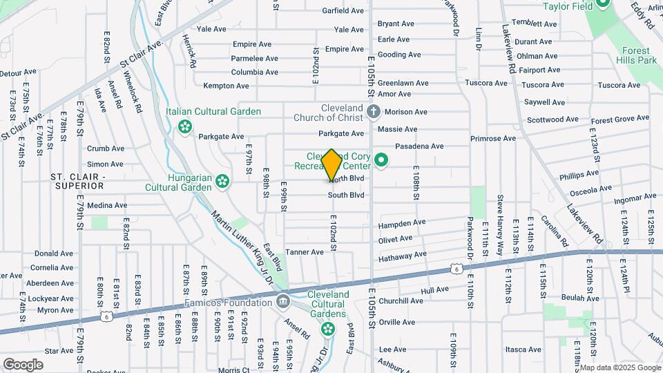 1126 E 102nd St Map and Location Details