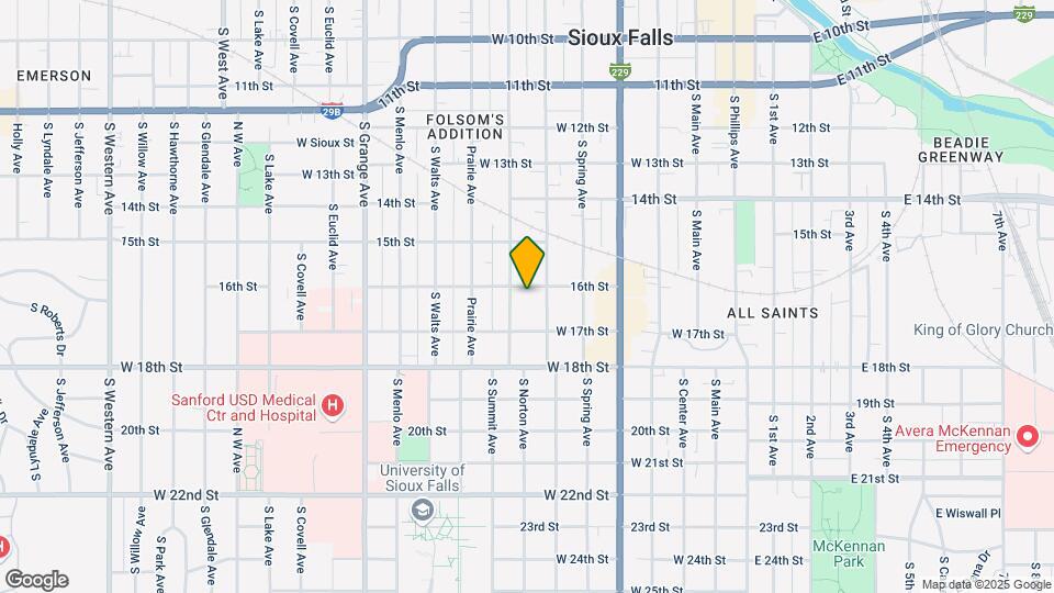 611 W 16th St Map and Location Details