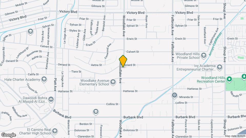 5946 Woodlake Ave Mapa y Detalles de la Ubicación