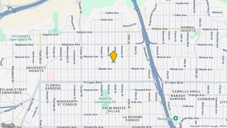 4430 1/2 Utah St Map and Location Details