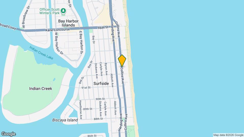 9243 Collins Ave Map and Location Details