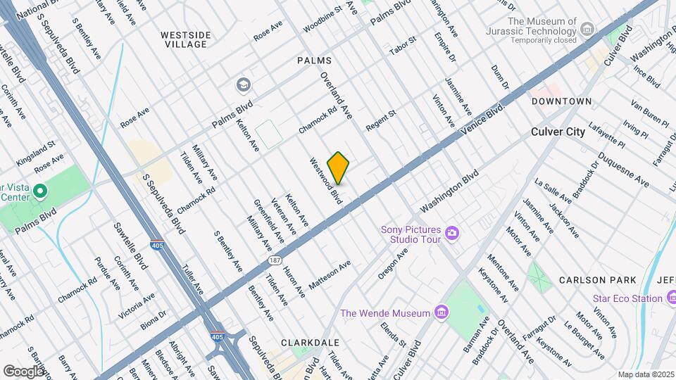 3744 Westwood Blvd Map and Location Details