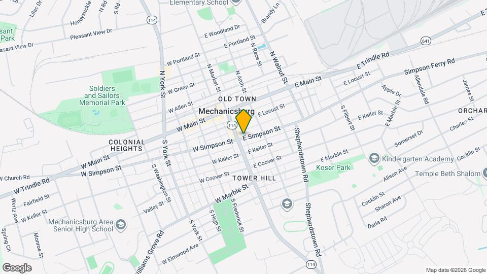 9 E Simpson St Map and Location Details