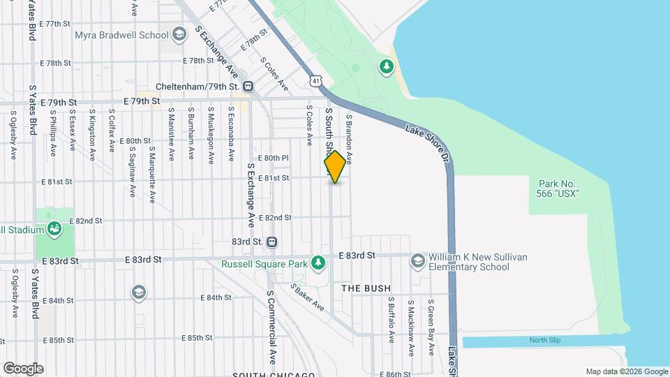 8119 S South Shore Dr Map and Location Details