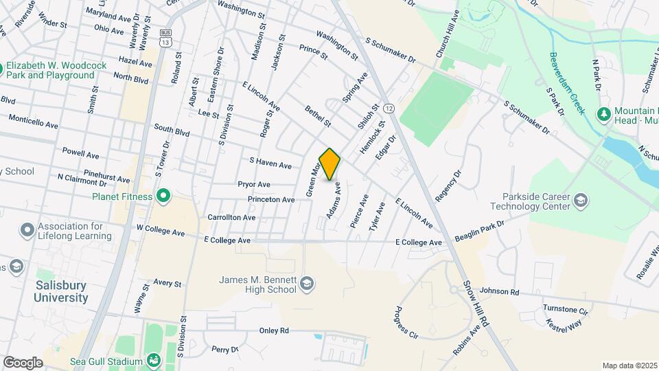 1006 Adams Ave Map and Location Details