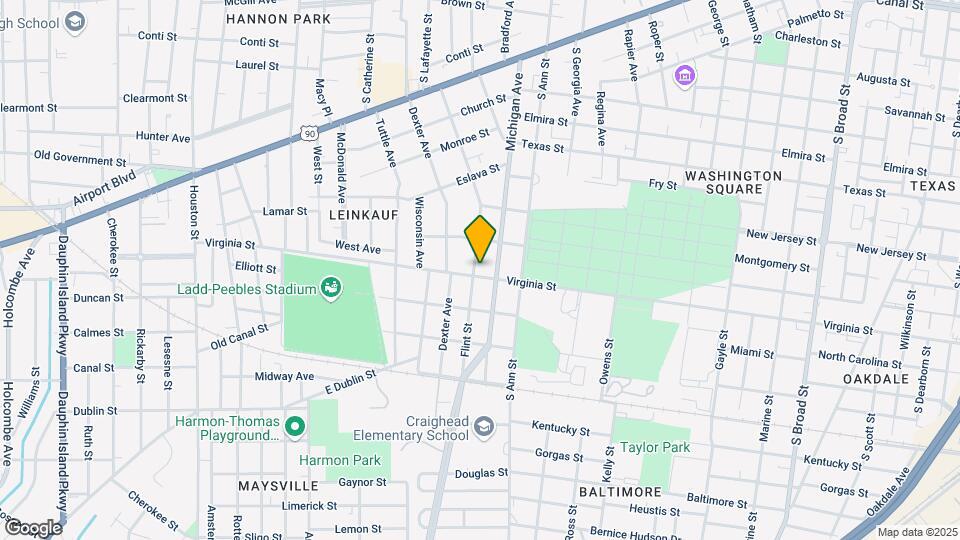 415 Flint St Map and Location Details