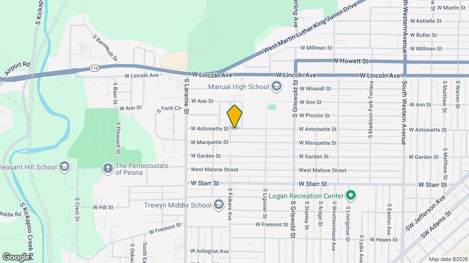 2822 W Antoinette St Map and Location Details