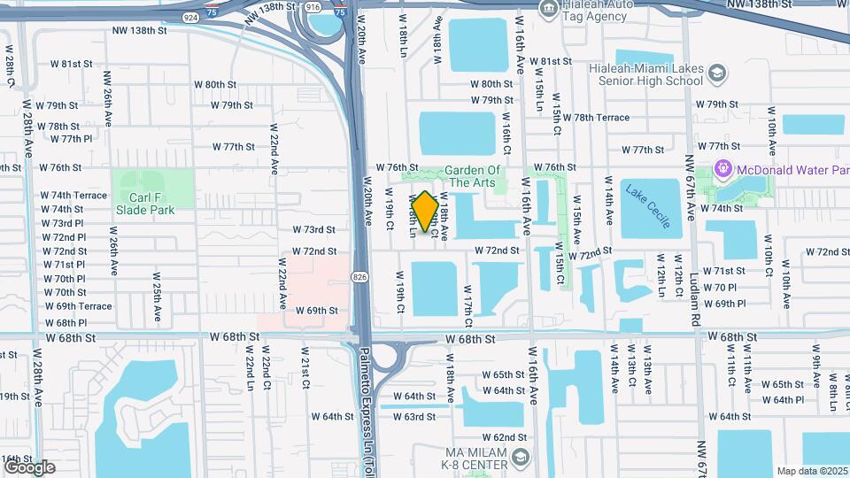 1850 W 72nd Pl Map and Location Details