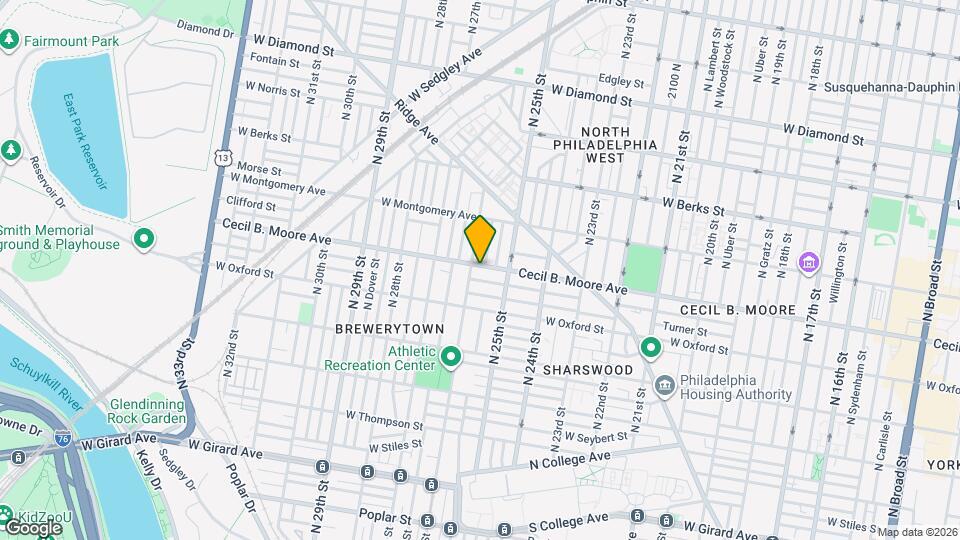 2542 Cecil B. Moore Ave, Unit 2 Mapa y Detalles de la Ubicación