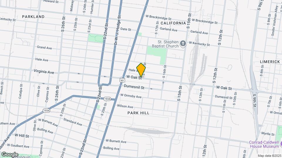 1728 W Oak St Map and Location Details