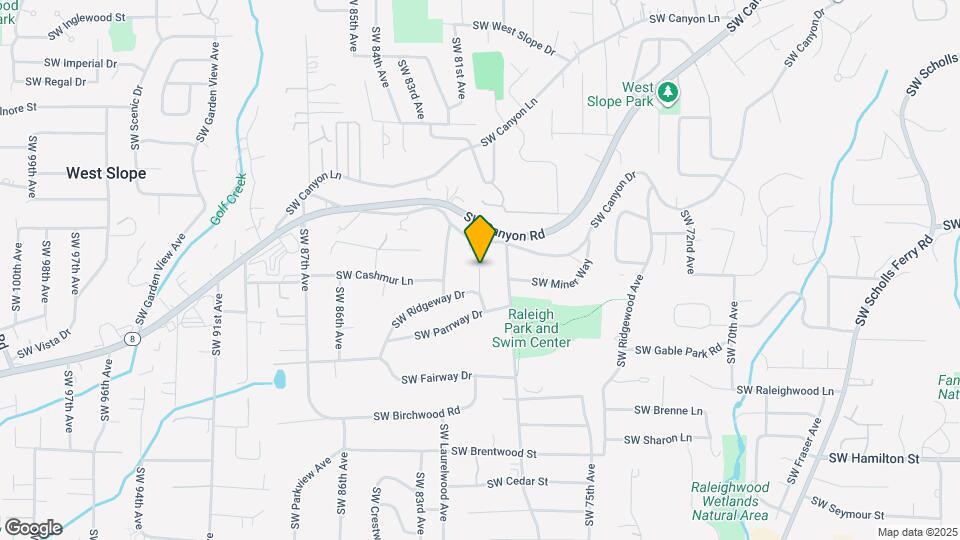 8065 SW Ridgeway Dr Map and Location Details