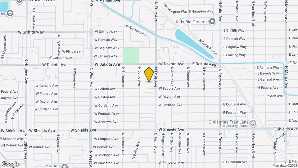 3681 N Fruit Ave, Unit C Map and Location Details